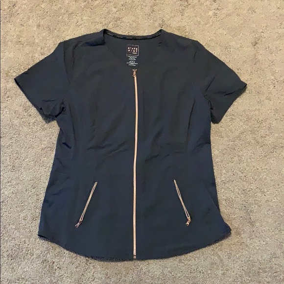 Cherokee dark gray scrub top